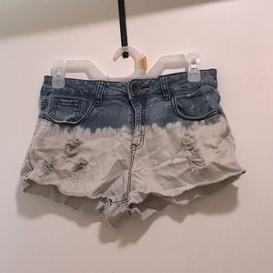 White and blue shorts